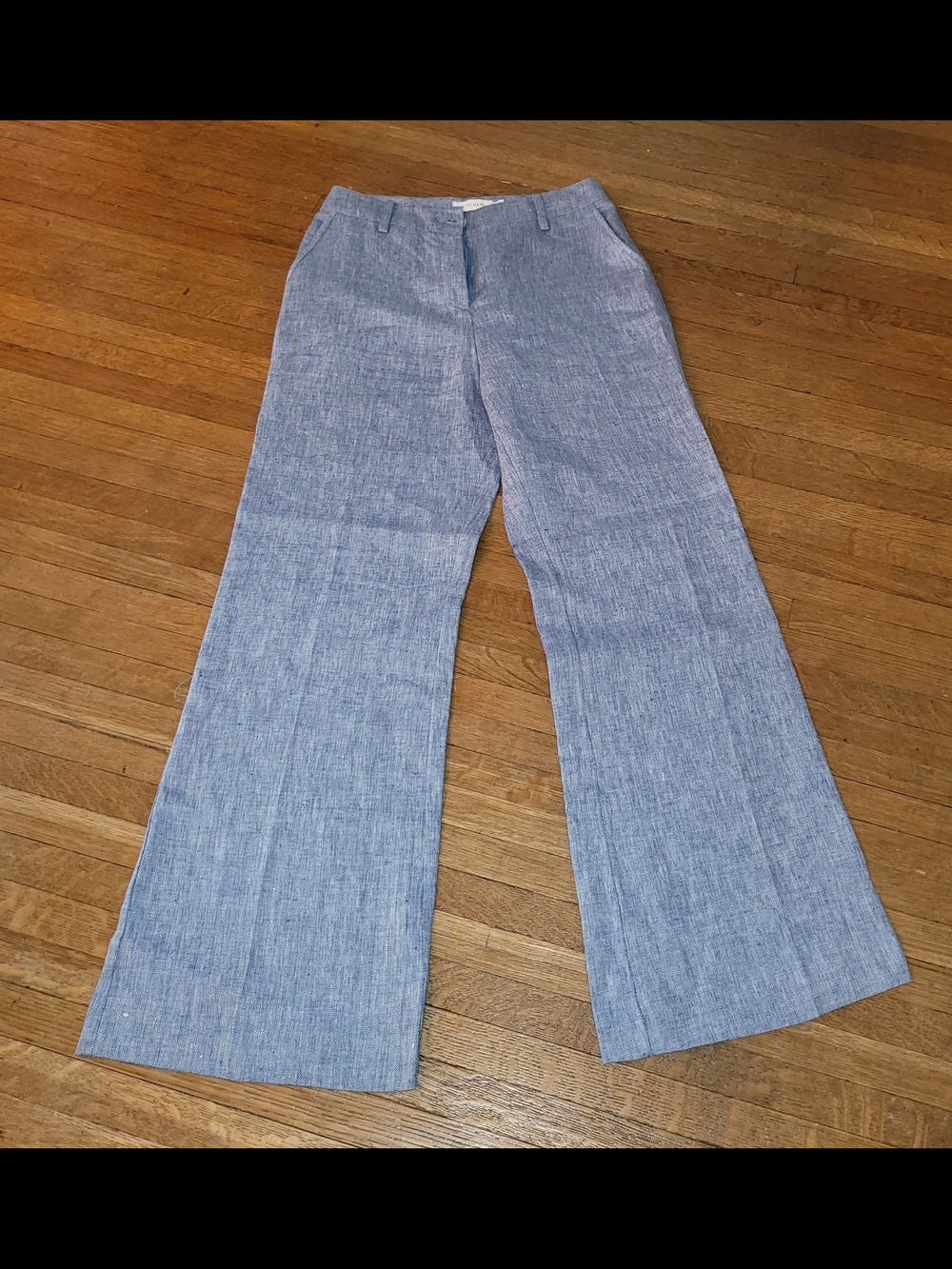 Witchery Light Blue Linen-Blend Trousers